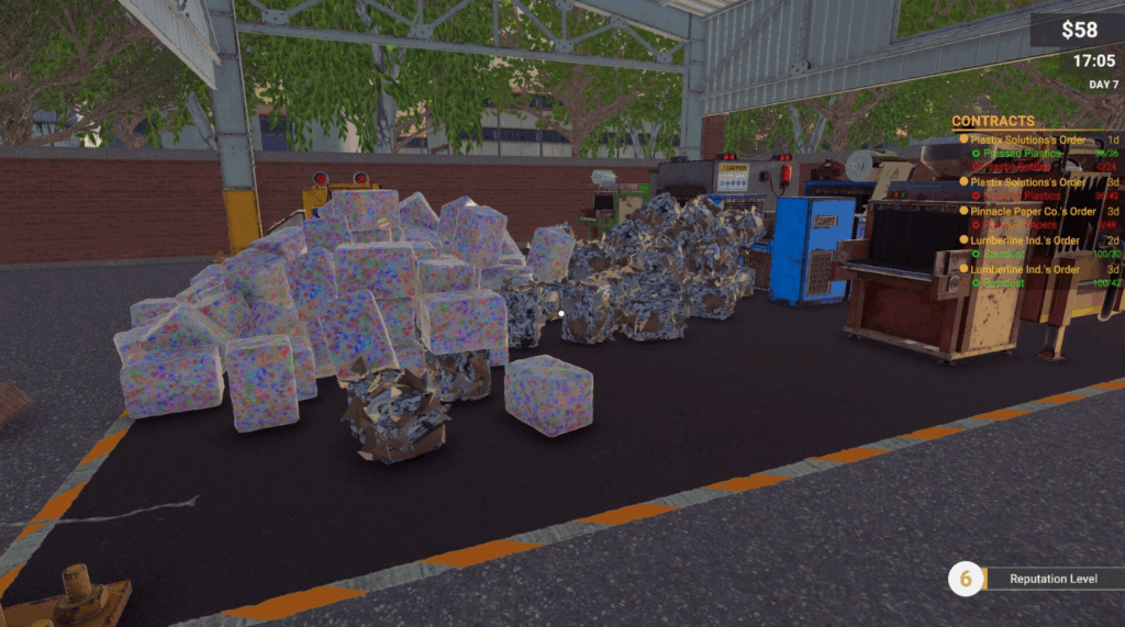 opstapeling van recycle materiaal.